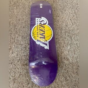 Illuminati Skateboards Los Angeles Lakers Purple Skateboard Deck w/ Court on Top